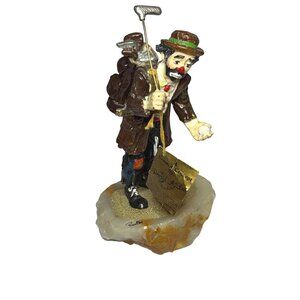 Vintage Ron Lee Golfing Sand Trap Sad Clown Collectible Hand Painted